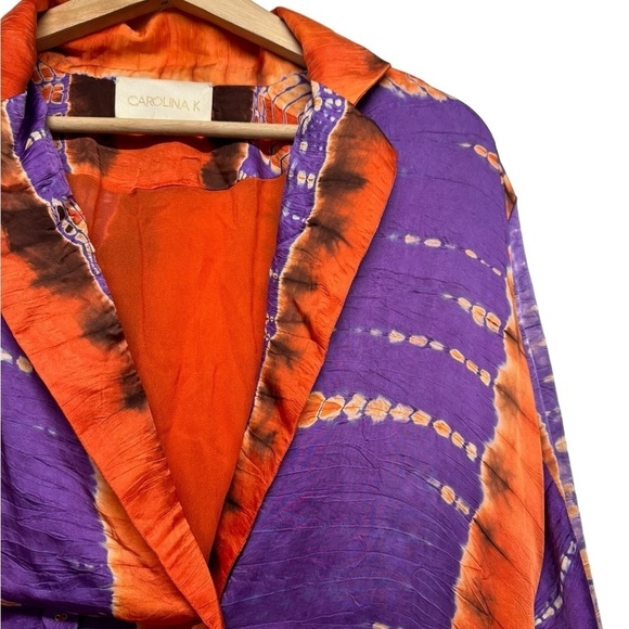 CAROLINA K Terra Blazer Tie Dye Orange Purple XS - Picture 8 of 11